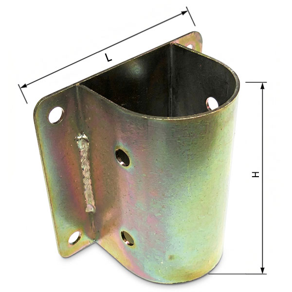 MINUTEX Supporto Tondo per Parapetto per Travi in Acciaio Zincato - MINUTEX - Immagine 2